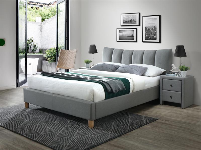 Кровать Halmar SANDY 2 (серый/бук) 160/200
