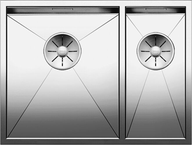 Кухонная мойка Blanco Zerox 340/180-U нерж. сталь, зеркальная полировка, чаша слева, 521613