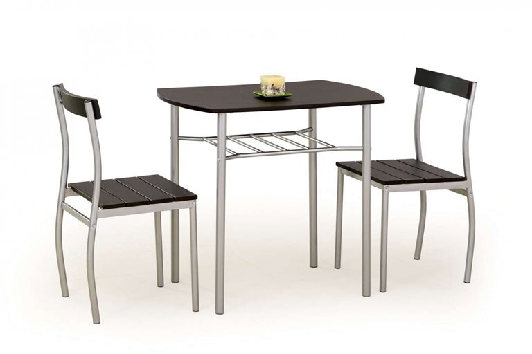 Комплект столовой мебели Halmar LANCE (стол + 2 стула, венге)