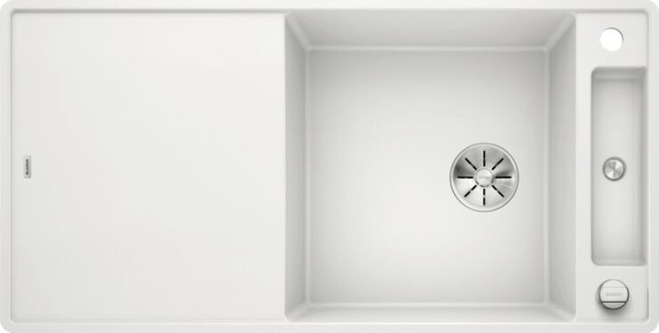 Кухонная мойка Blanco Axia III XL 6 S-F Silgranit, белый, доска ясень, c кл.-авт. InFino, 523523