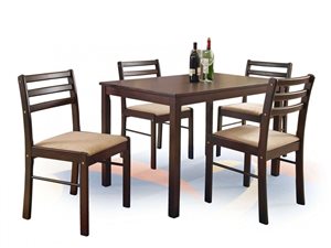 Комплект столовой мебели Halmar NEW STARTER (стол + 4 стула, эспрессо)